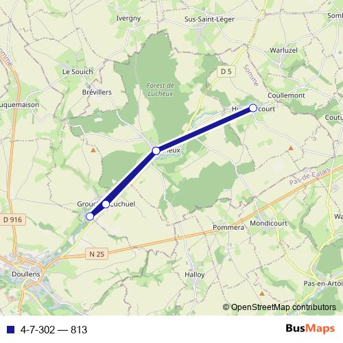 4-7-302 bus Line Map