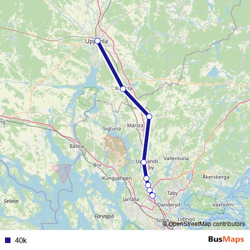 40k bus Line Map