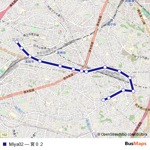 Miya02 bus Line Map