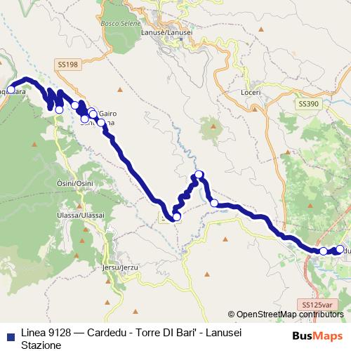 Linea 9128 bus Line Map