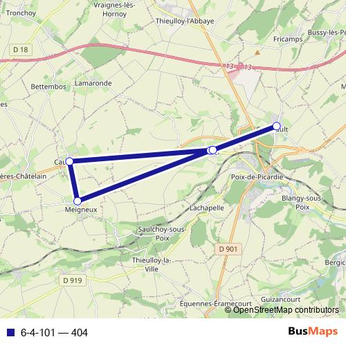 6-4-101 bus Line Map