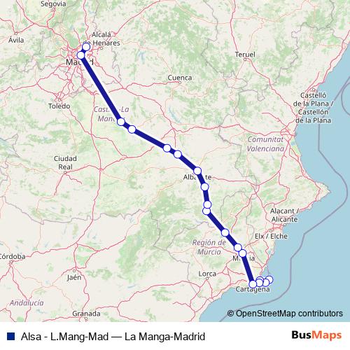 Alsa - L.Mang-Mad bus Line Map