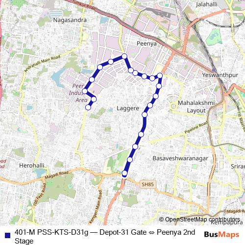 401-M PSS-KTS-D31g bus Line Map