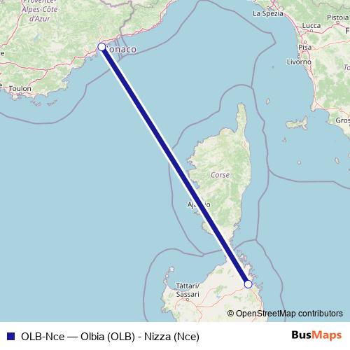OLB-Nce air Line Map