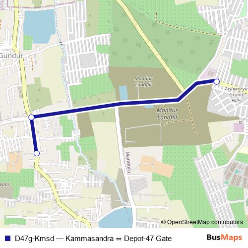 D47g-Kmsd bus Line Map