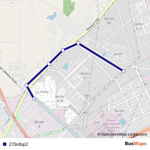 215stlup2 bus Line Map