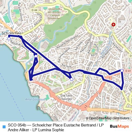 SCO 054b bus Line Map