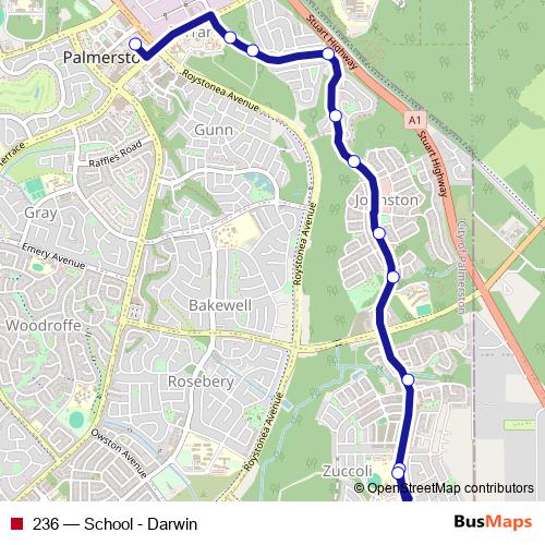 236 bus Line Map
