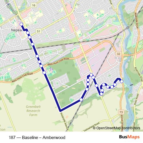 187 bus Line Map