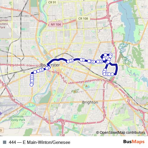 444 bus Line Map
