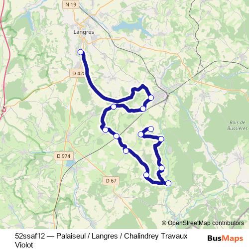 52ssaf12 bus Line Map