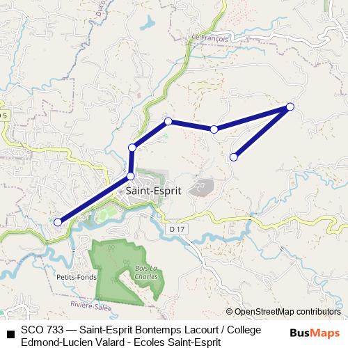 SCO 733 bus Line Map