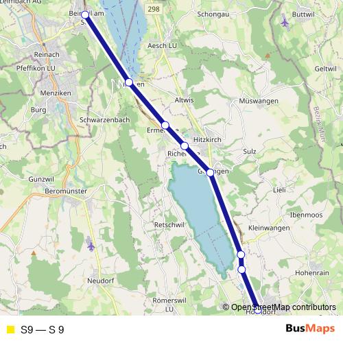 S9 rail Line Map