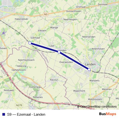 S9 rail Line Map