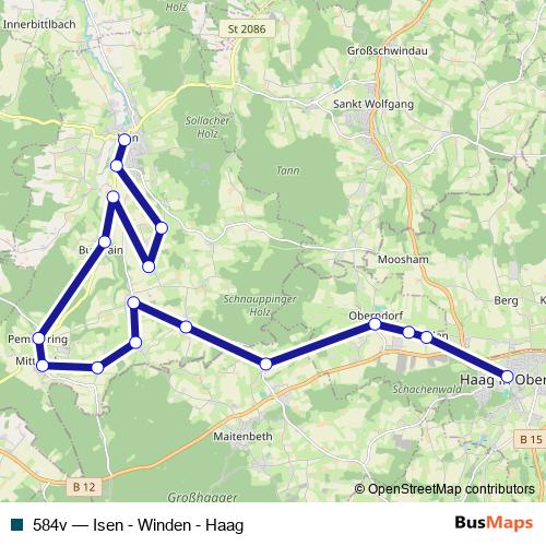 584v bus Line Map