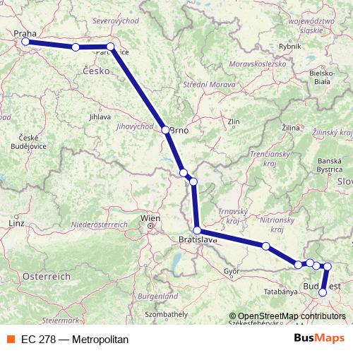 EC 278 rail Line Map