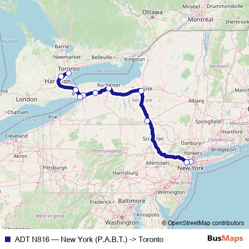 ADT N816 bus Line Map
