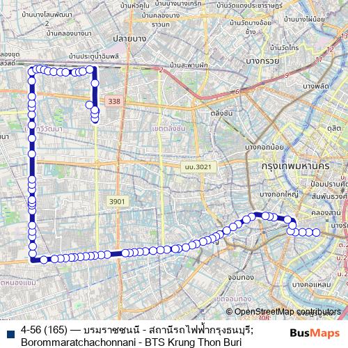 4-56 (165) bus Line Map