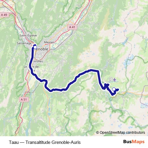 Taau bus Line Map