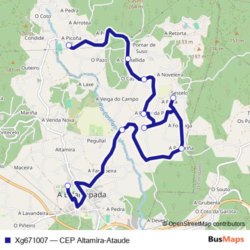 Xg671007 bus Line Map