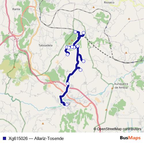 Xg615026 bus Line Map