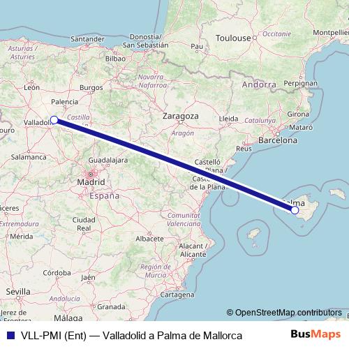 VLL-PMI (Ent) air Line Map