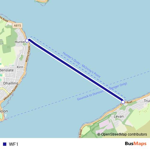 WF1 ferry Line Map