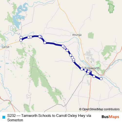S232 bus Line Map