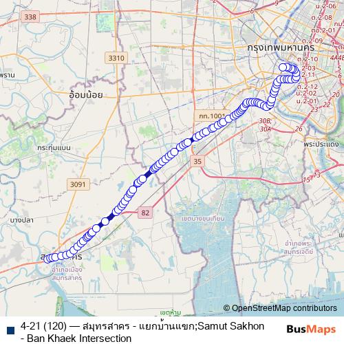 4-21 (120) bus Line Map