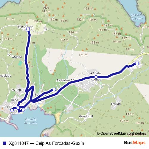Xg811047 bus Line Map