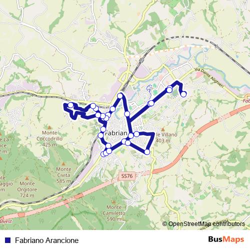 Fabriano Arancione bus Line Map