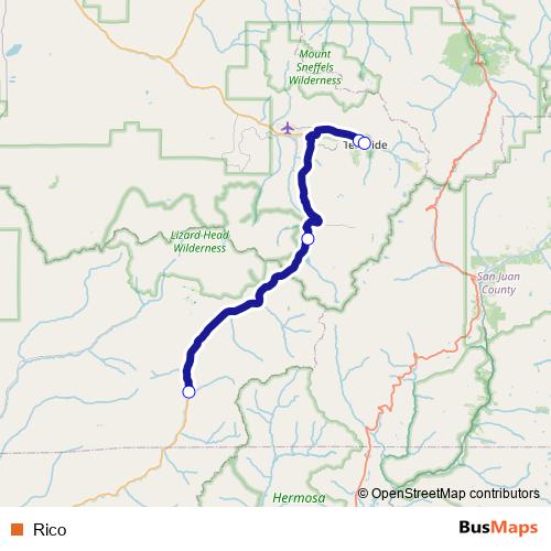 Rico bus Line Map