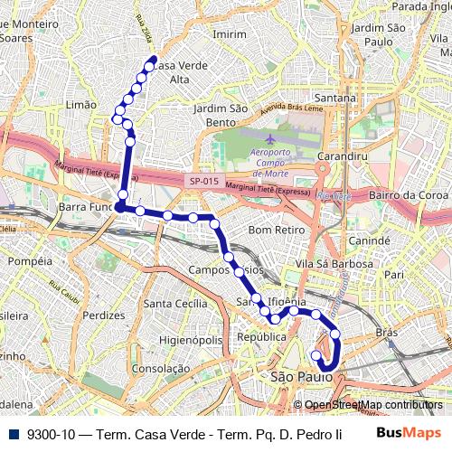 9300-10 bus Line Map