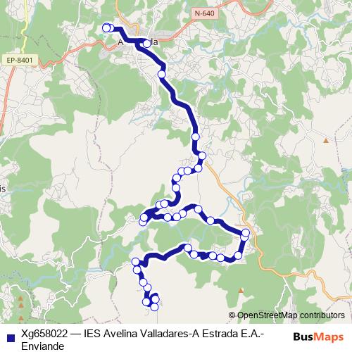 Xg658022 bus Line Map