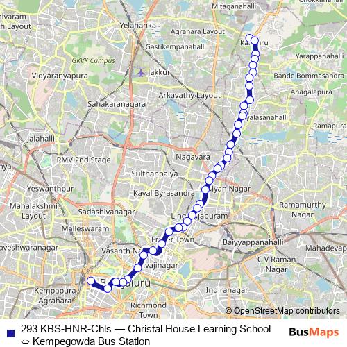 293 KBS-HNR-Chls bus Line Map