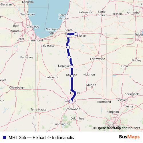 MRT 355 bus Line Map
