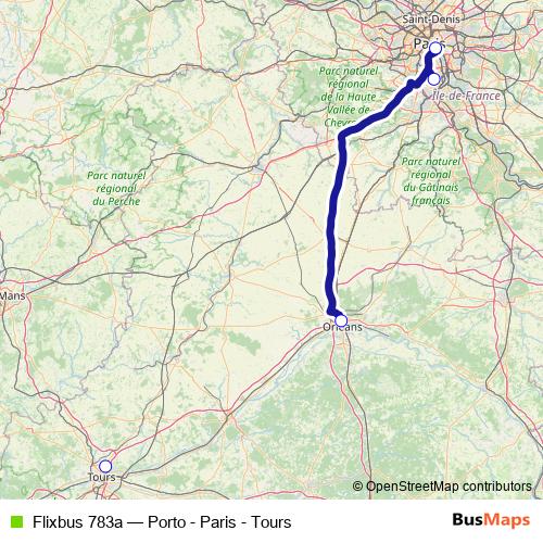 Flixbus 783a bus Line Map