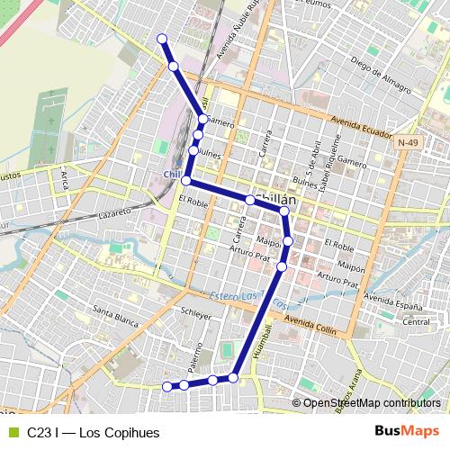 C23 I bus Line Map