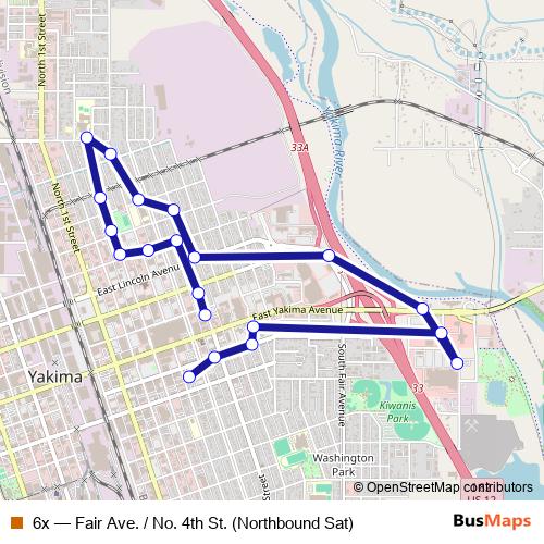 6x bus Line Map
