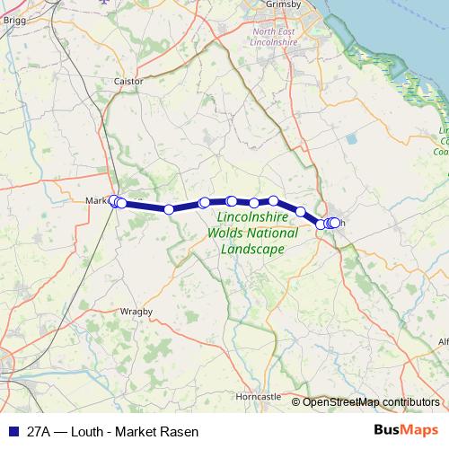 27A bus Line Map