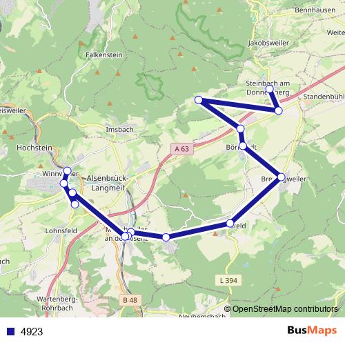 4923 bus Line Map