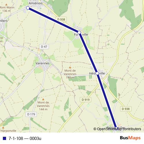 7-1-108 bus Line Map