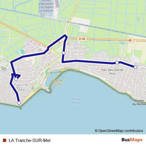 LA Tranche-SUR-Mer bus Line Map