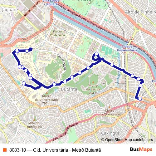 8083-10 bus Line Map