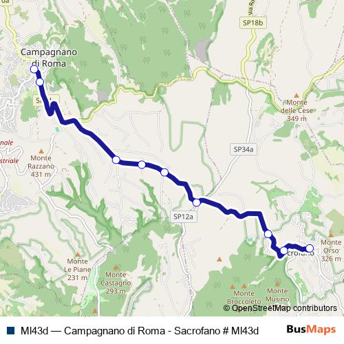 Ml43d bus Line Map