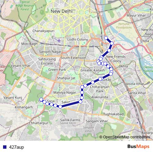 427aup bus Line Map
