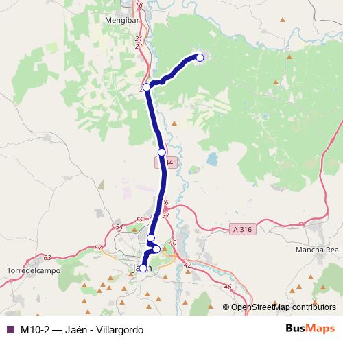 M10-2 bus Line Map