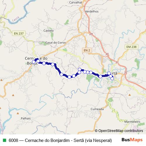 6008 bus Line Map