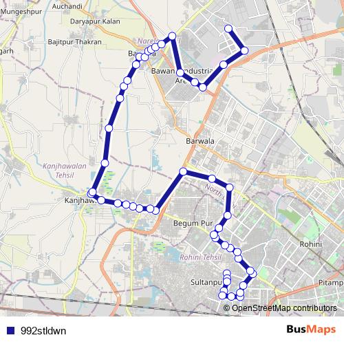 992stldwn bus Line Map
