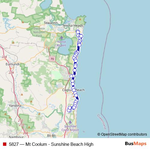 5827 bus Line Map